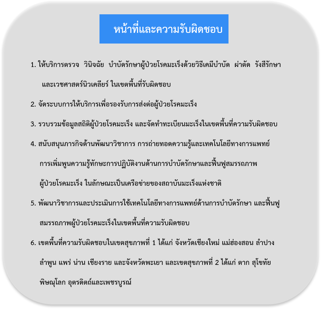 หน้าที่รับผิดชอบ